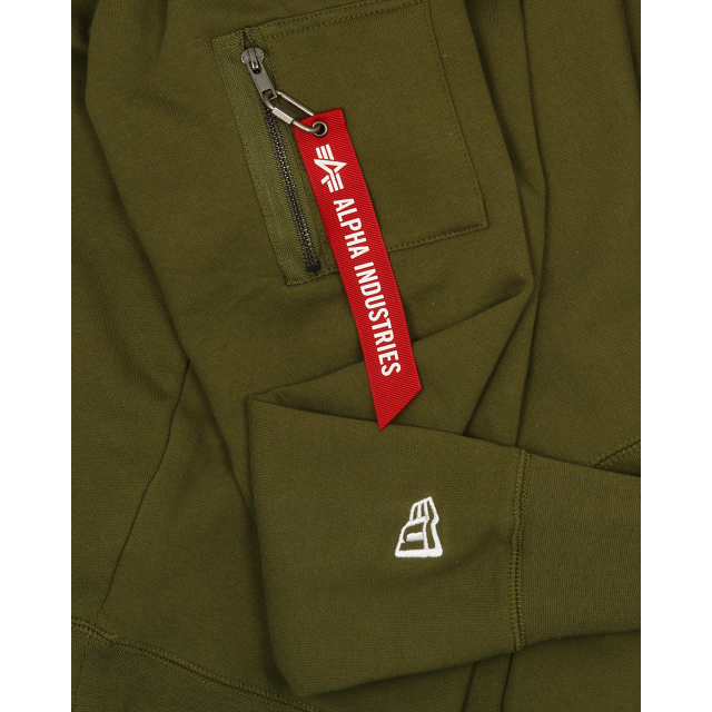 Alpha Industries X New Era Green Hoodie - Image 4