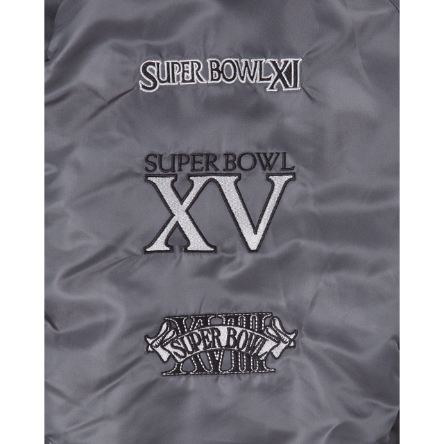 Alpha Industries X Las Vegas Raiders Gray MA-1 Bomber Jacket - Image 4