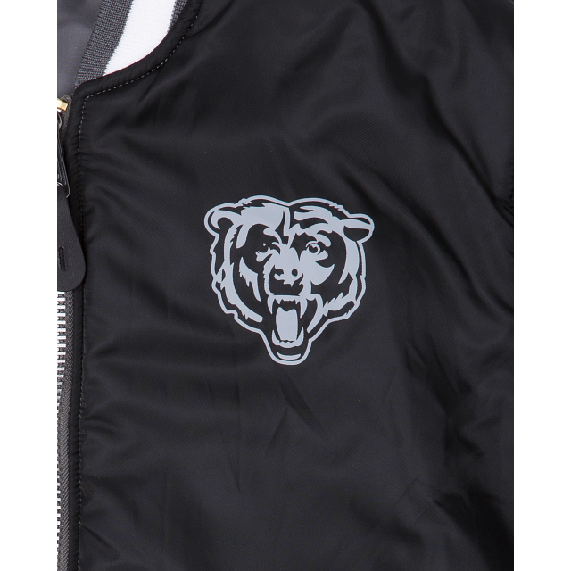 Alpha Industries X Chicago Bears Gray MA-1 Bomber Jacket - Image 8
