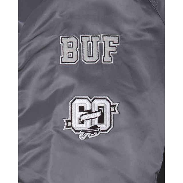 Alpha Industries X Buffalo Bills Gray MA-1 Bomber Jacket - Image 4