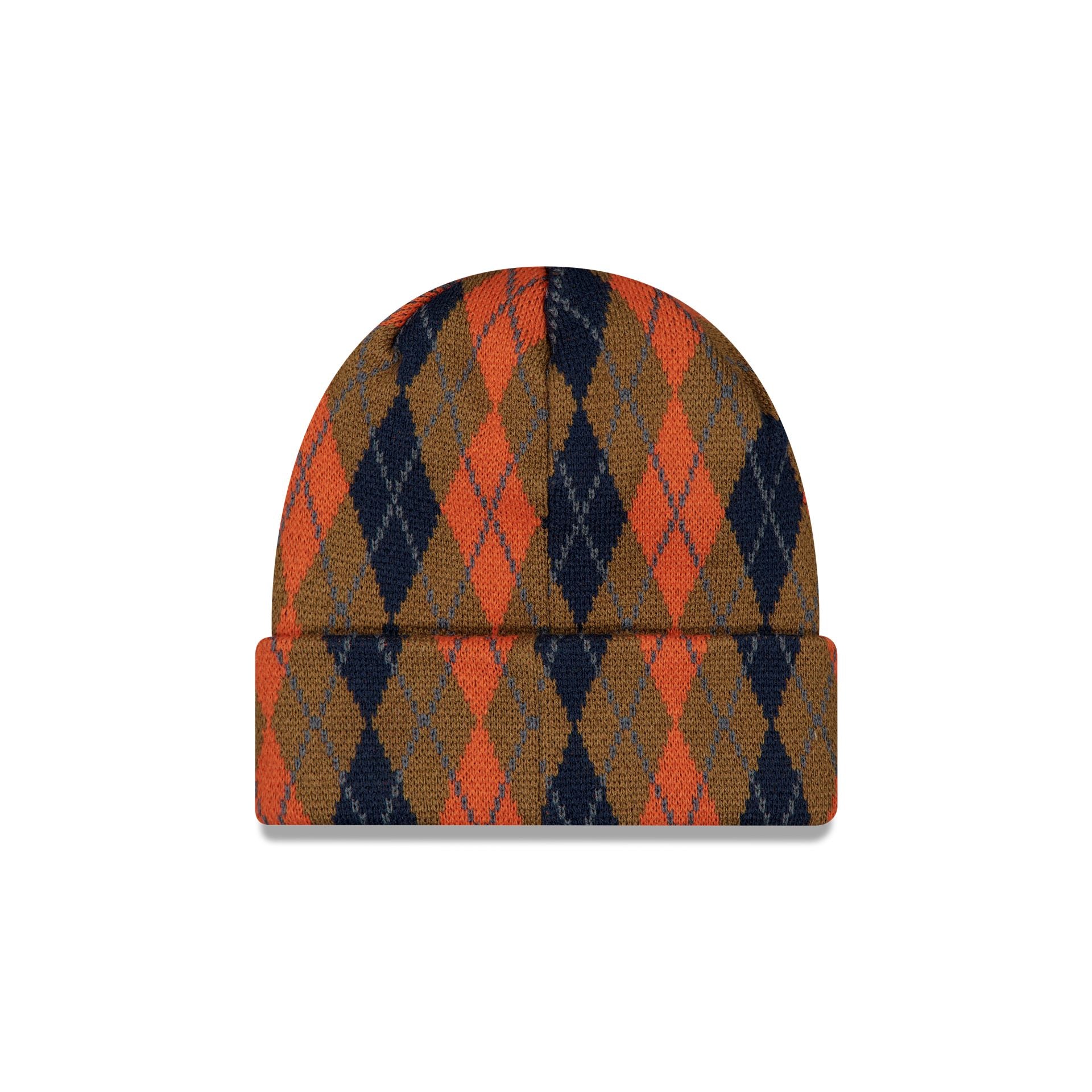 New Era Cap Argyle Check Walnut Cuff Knit Hat - Image 2