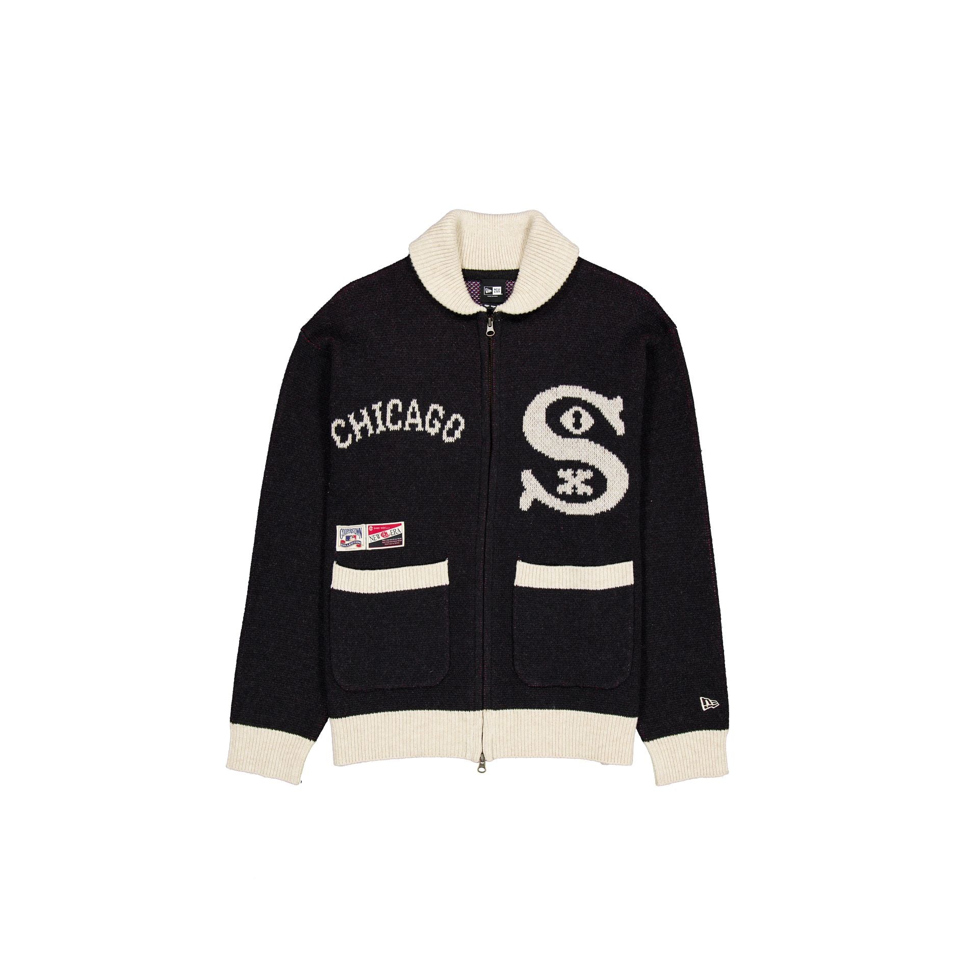 Chicago White Sox Black Cowichan Cardigan - Image 2