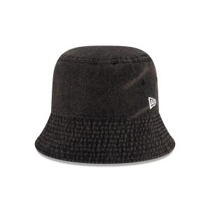 New Era Cap Black Denim Bucket Hat