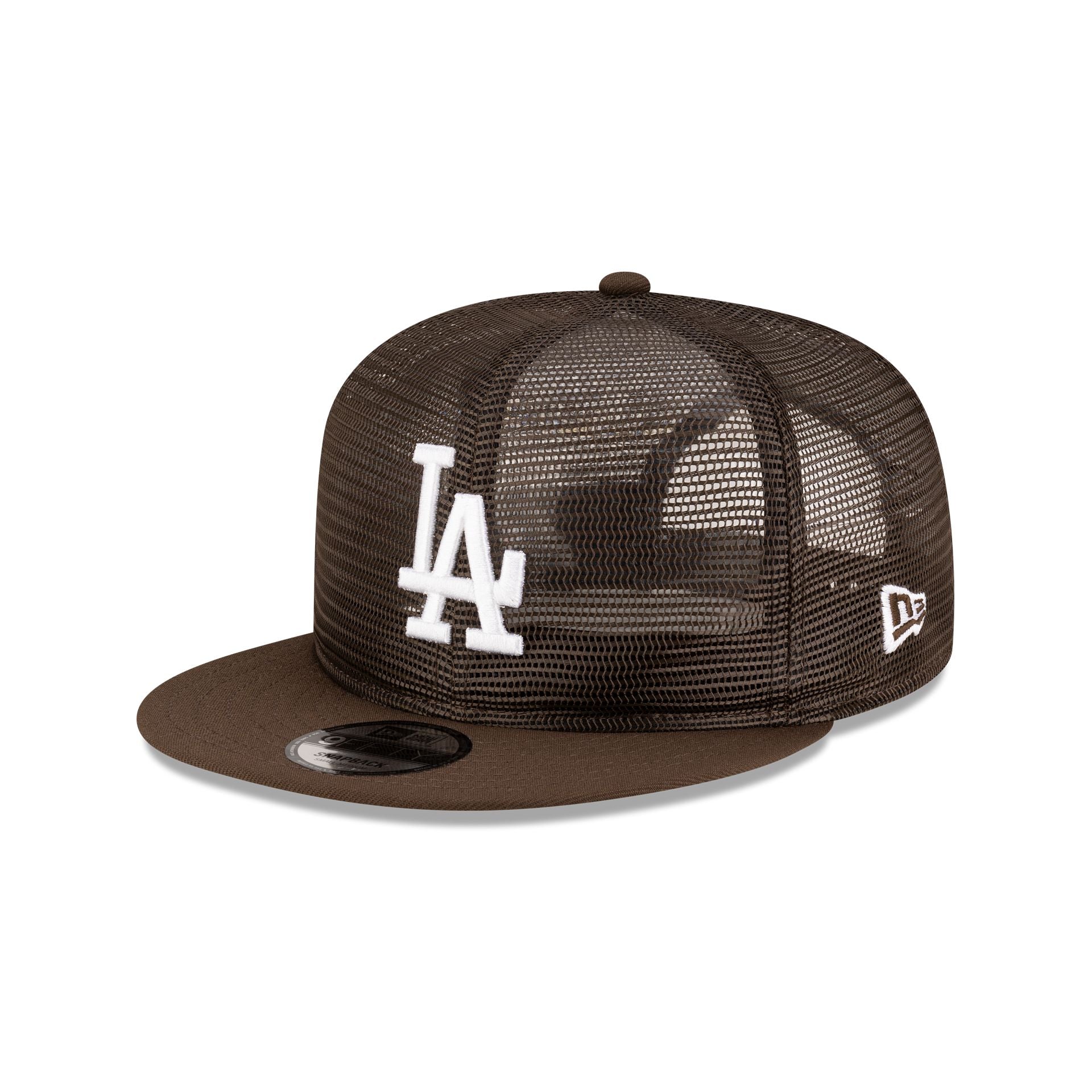 Los Angeles Dodgers Chocolate Mesh 9FIFTY Snapback Hat - Image 3