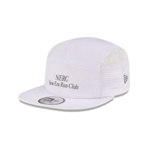 New Era Cap Run Club White Camper Strapback Hat