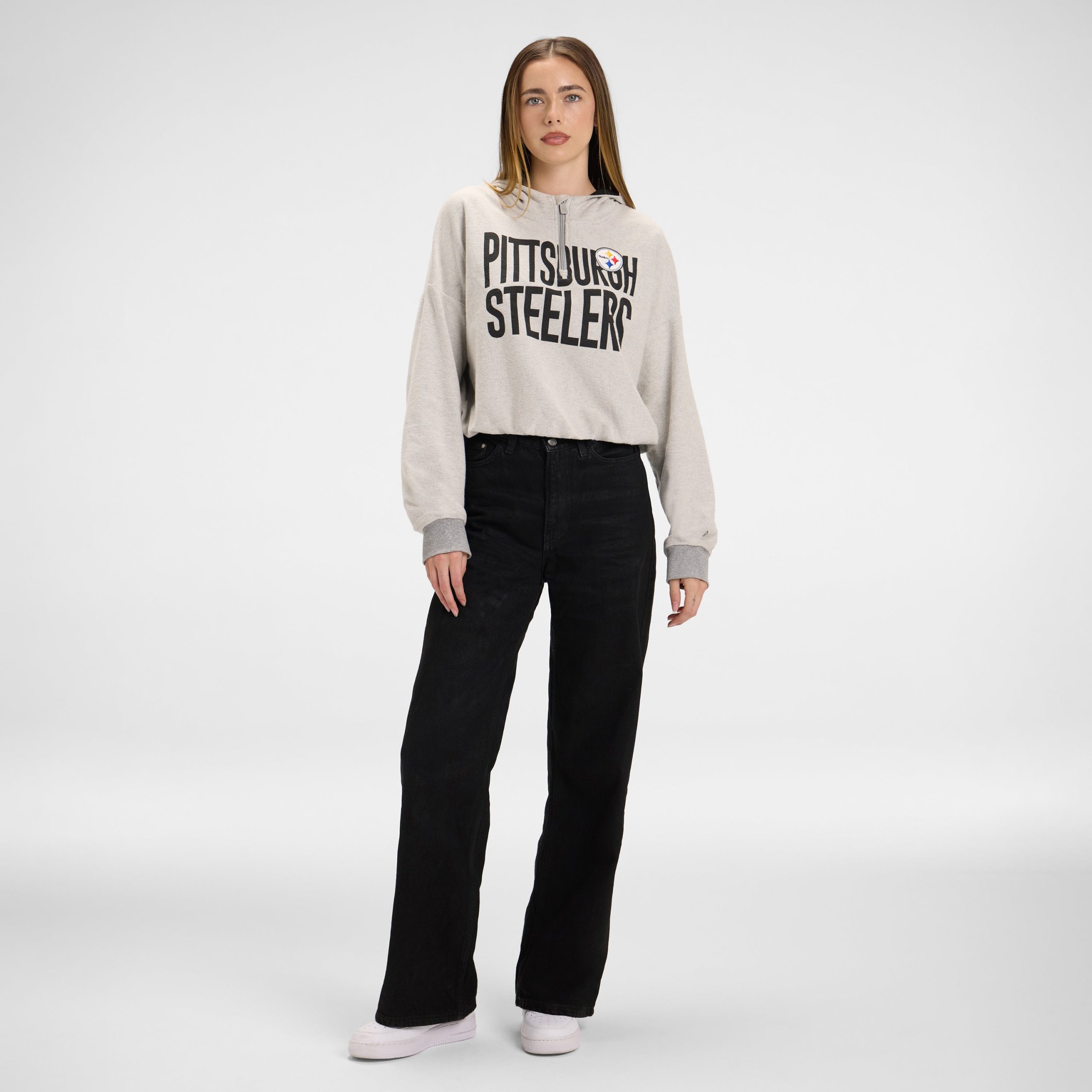 Brooklyn Nets Sport Night Heather Gray Women's Hoodie - Image 5