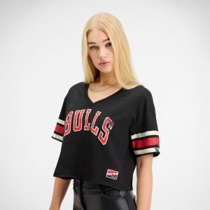 Chicago Bulls Throwback Cropped Women's T-Shirt