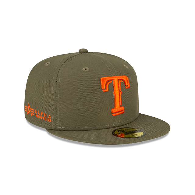 Alpha Industries X Texas Rangers Green 59FIFTY Fitted Hat - Image 3
