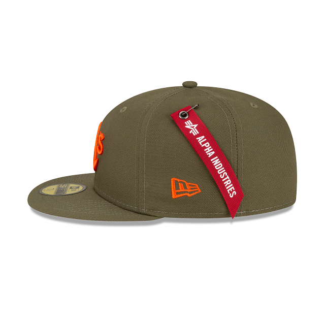 Alpha Industries X Athletics Green 59FIFTY Fitted Hat - Image 4