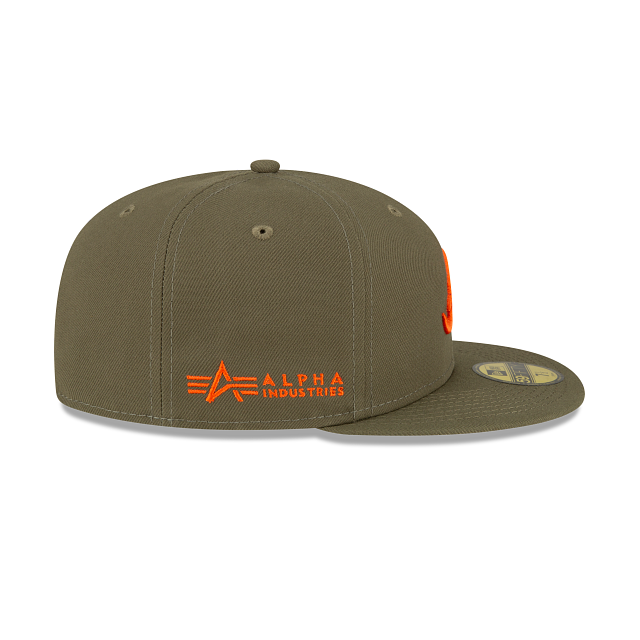 Alpha Industries X Atlanta Braves Green 59FIFTY Fitted Hat - Image 5
