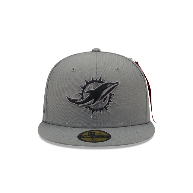 Alpha Industries X Miami Dolphins Gray 59FIFTY Fitted Hat - Image 2