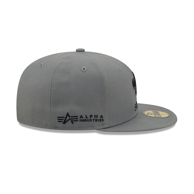 Alpha Industries X New Orleans Saints Gray 59FIFTY Fitted Hat - Image 5