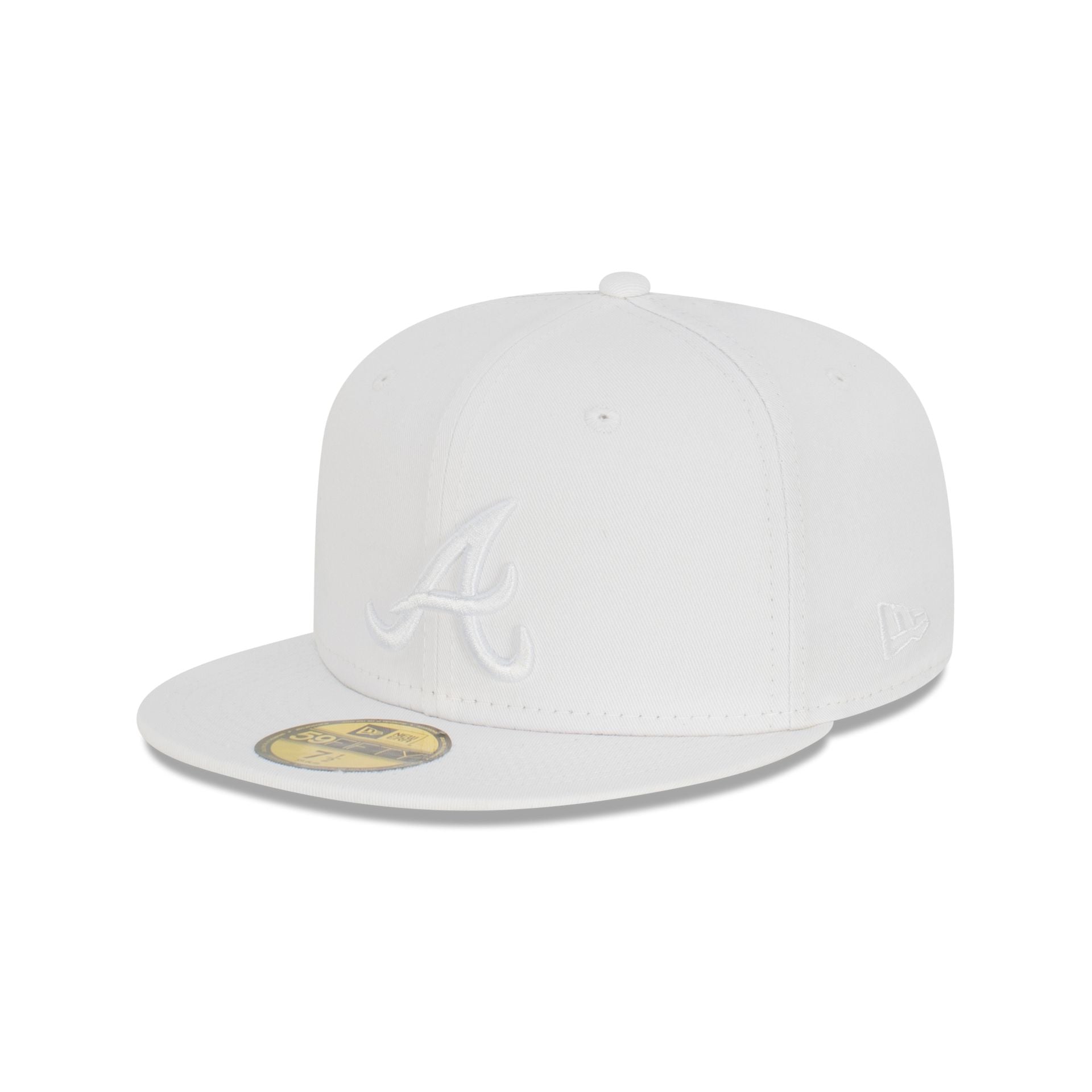 Atlanta Braves Basic White 59FIFTY Fitted Hat