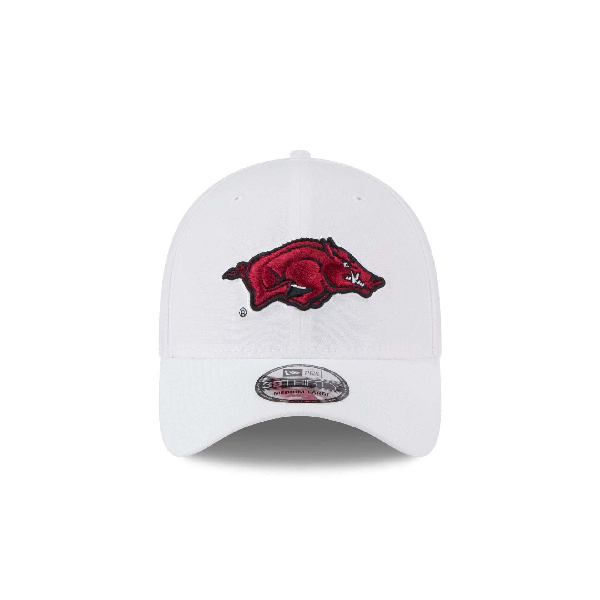 Arkansas Razorbacks Optic White 39THIRTY Stretch Fit Hat - Image 2