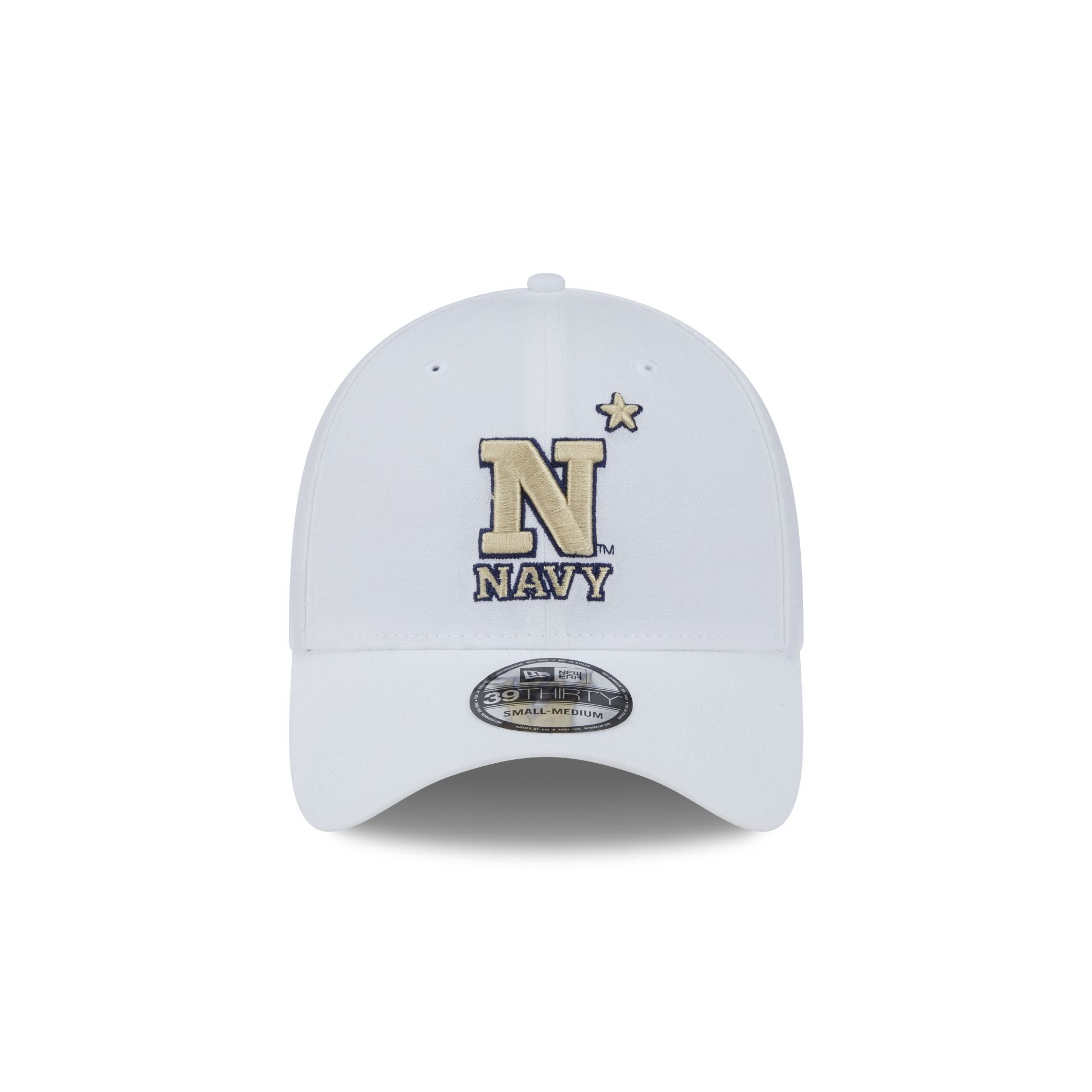 Navy Midshipmen Optic White 39THIRTY Stretch Fit Hat - Image 2