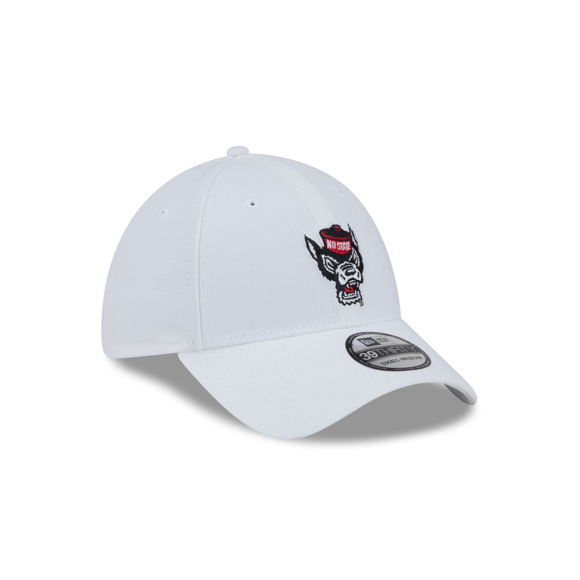 NC State Wolfpack Optic White 39THIRTY Stretch Fit Hat - Image 3