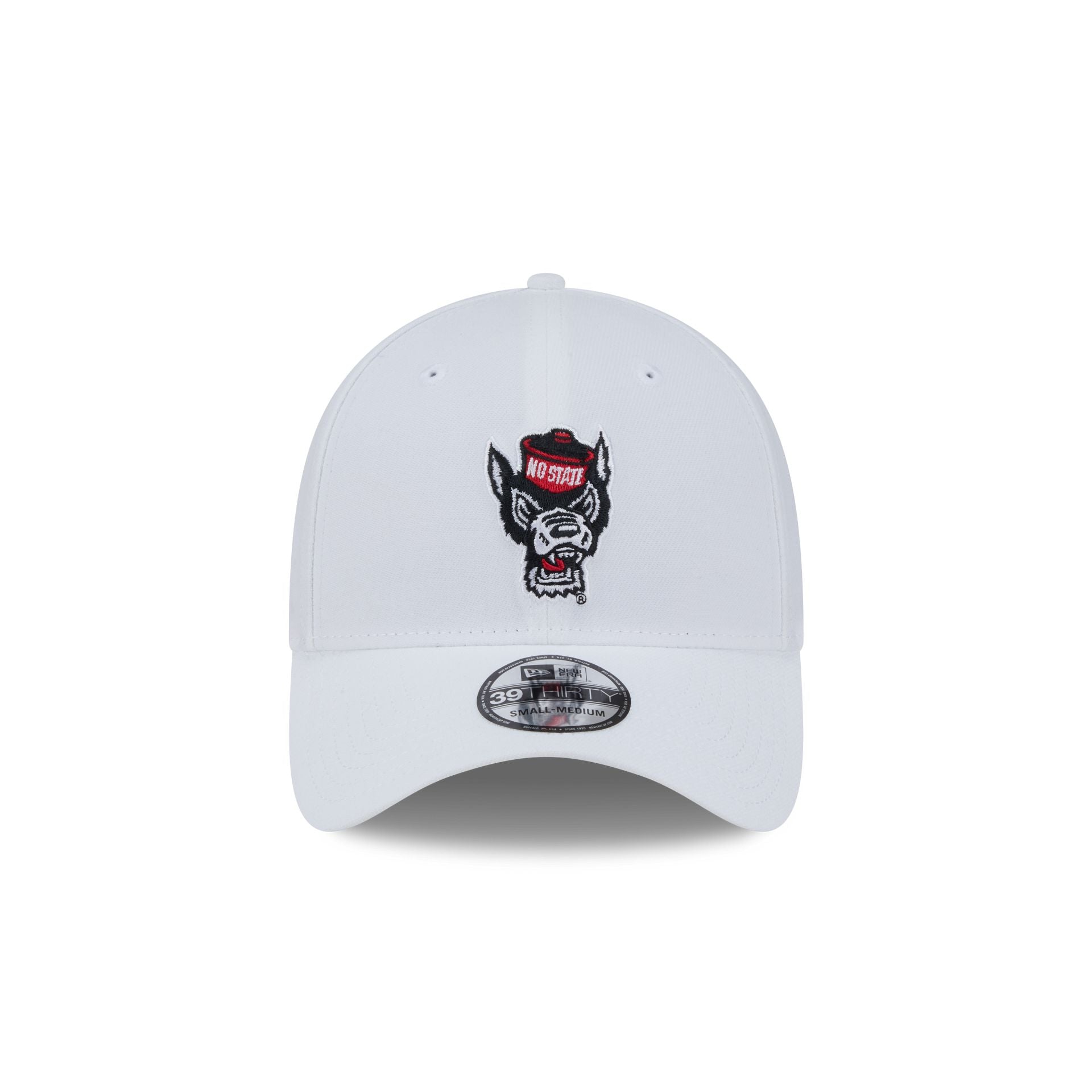 NC State Wolfpack Optic White 39THIRTY Stretch Fit Hat - Image 2