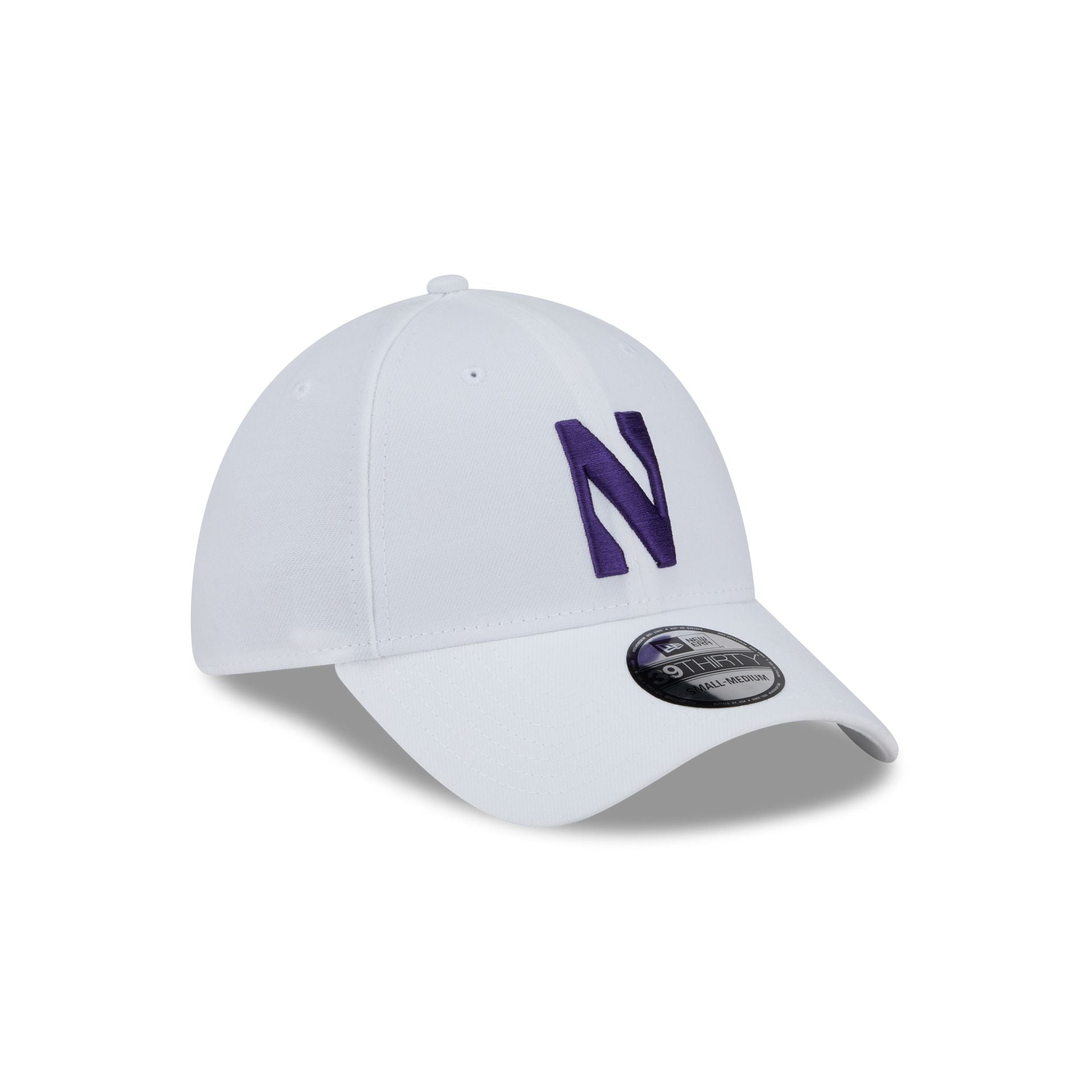 Northwestern Wildcats Optic White 39THIRTY Stretch Fit Hat - Image 3