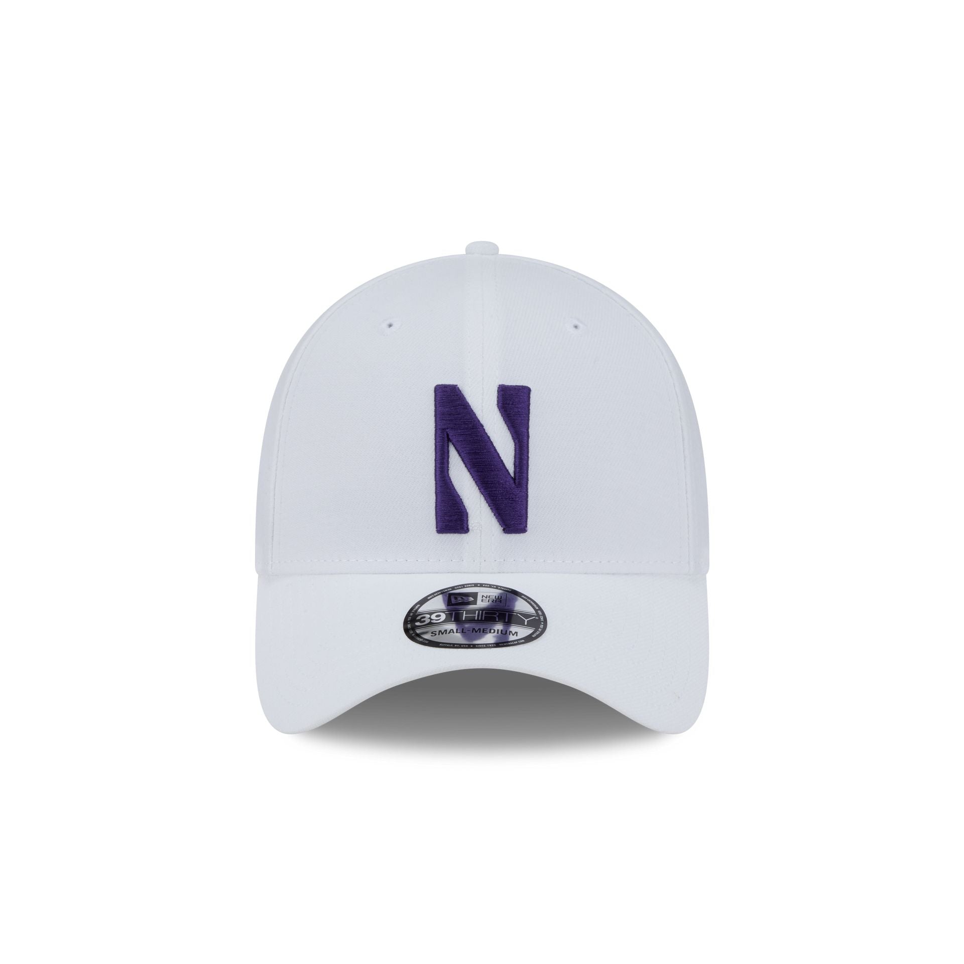 Northwestern Wildcats Optic White 39THIRTY Stretch Fit Hat - Image 2