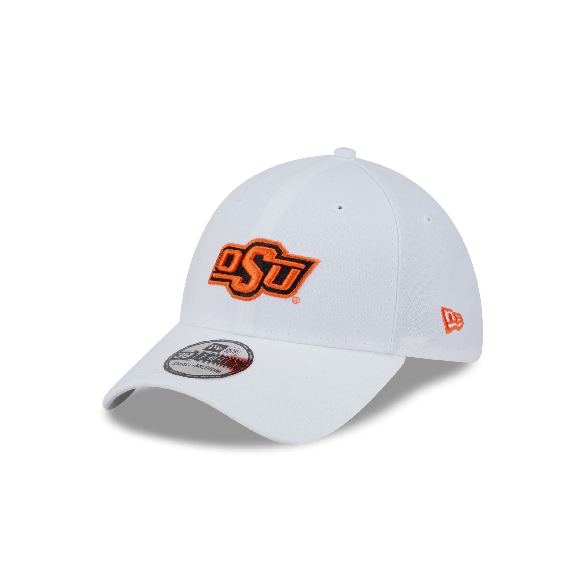 Oklahoma State Cowboys Optic White 39THIRTY Stretch Fit Hat