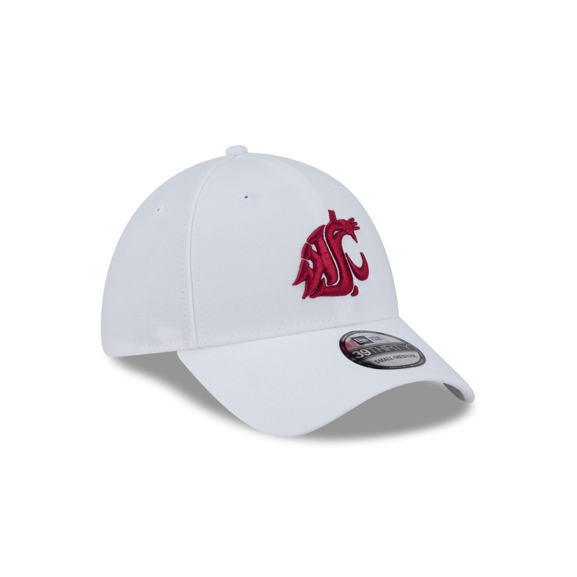 Washington State Cougars Optic White 39THIRTY Stretch Fit Hat - Image 3