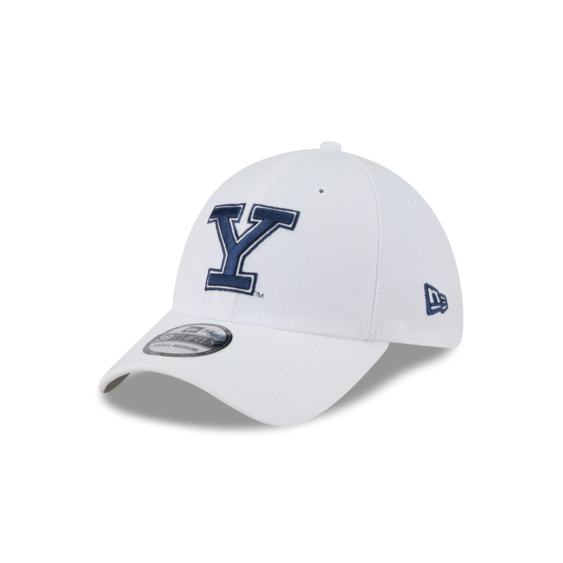 Yale Bulldogs Optic White 39THIRTY Stretch Fit Hat