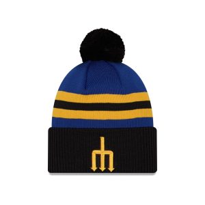 Seattle Mariners City Connect Pom Knit Hat