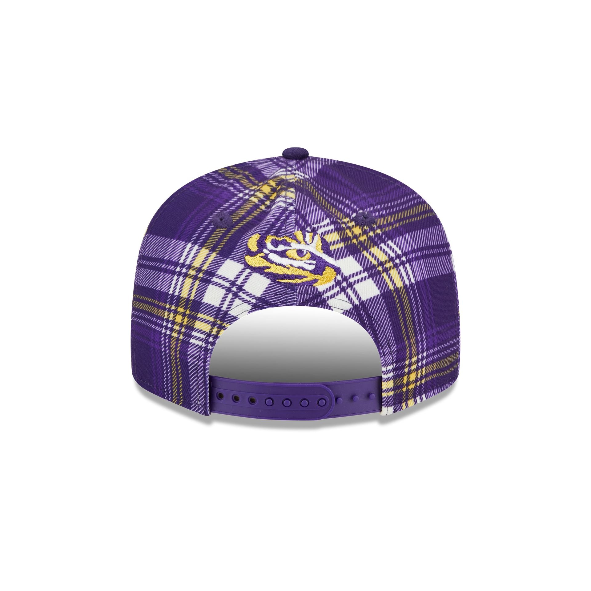 LSU Tigers Plaid 9FIFTY Snapback Hat - Image 6