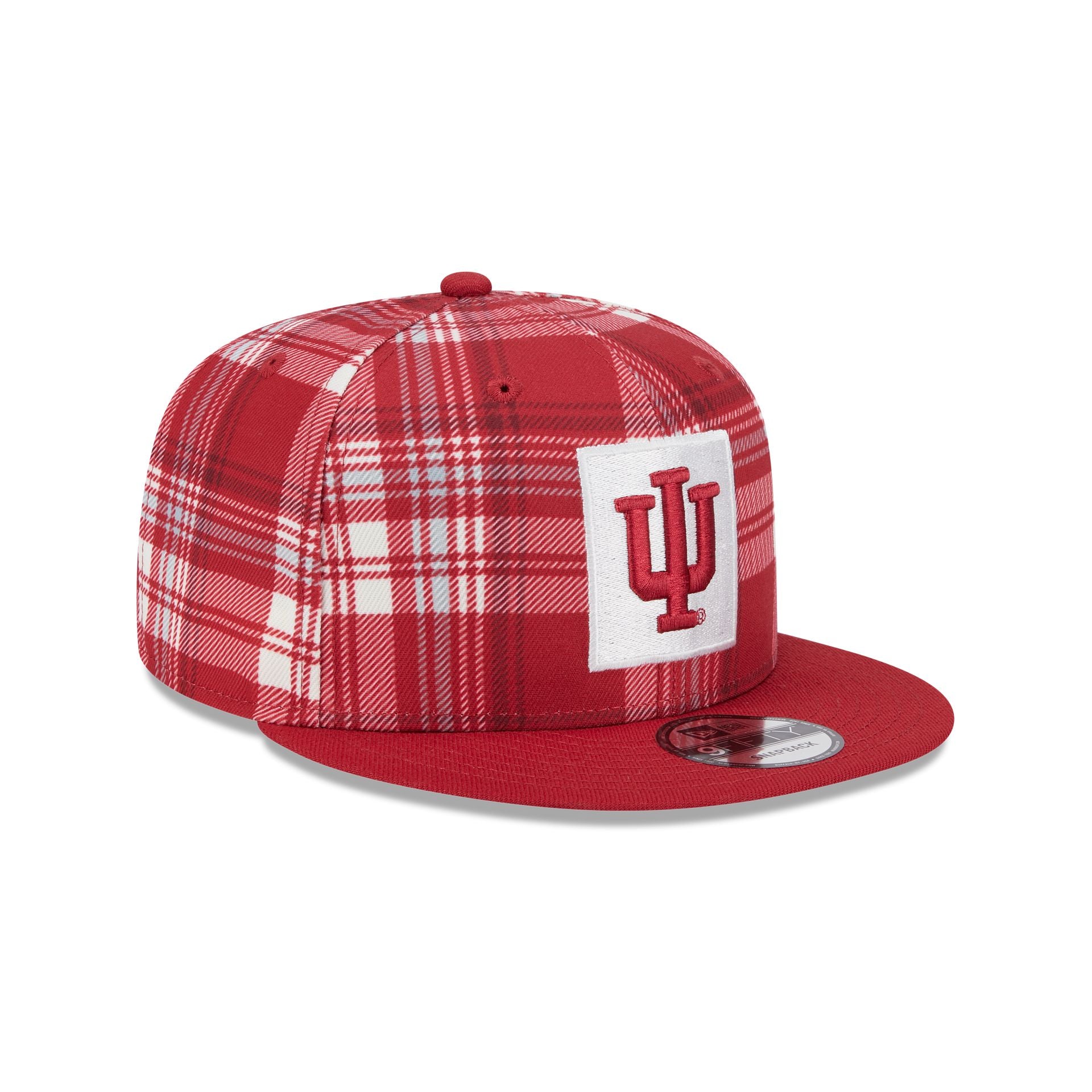 Indiana Hoosiers Plaid 9FIFTY Snapback Hat - Image 3