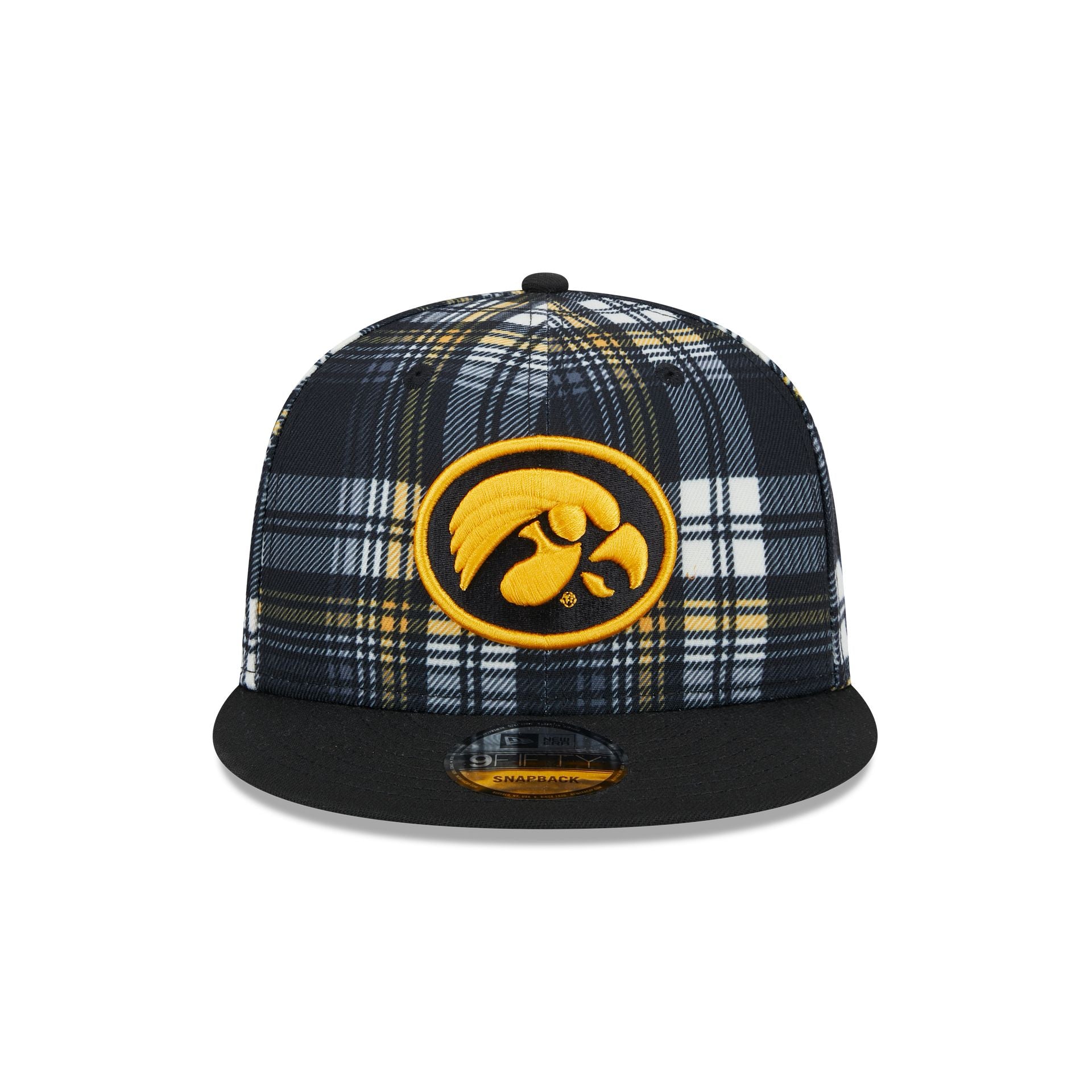Iowa Hawkeyes Plaid 9FIFTY Snapback Hat - Image 2