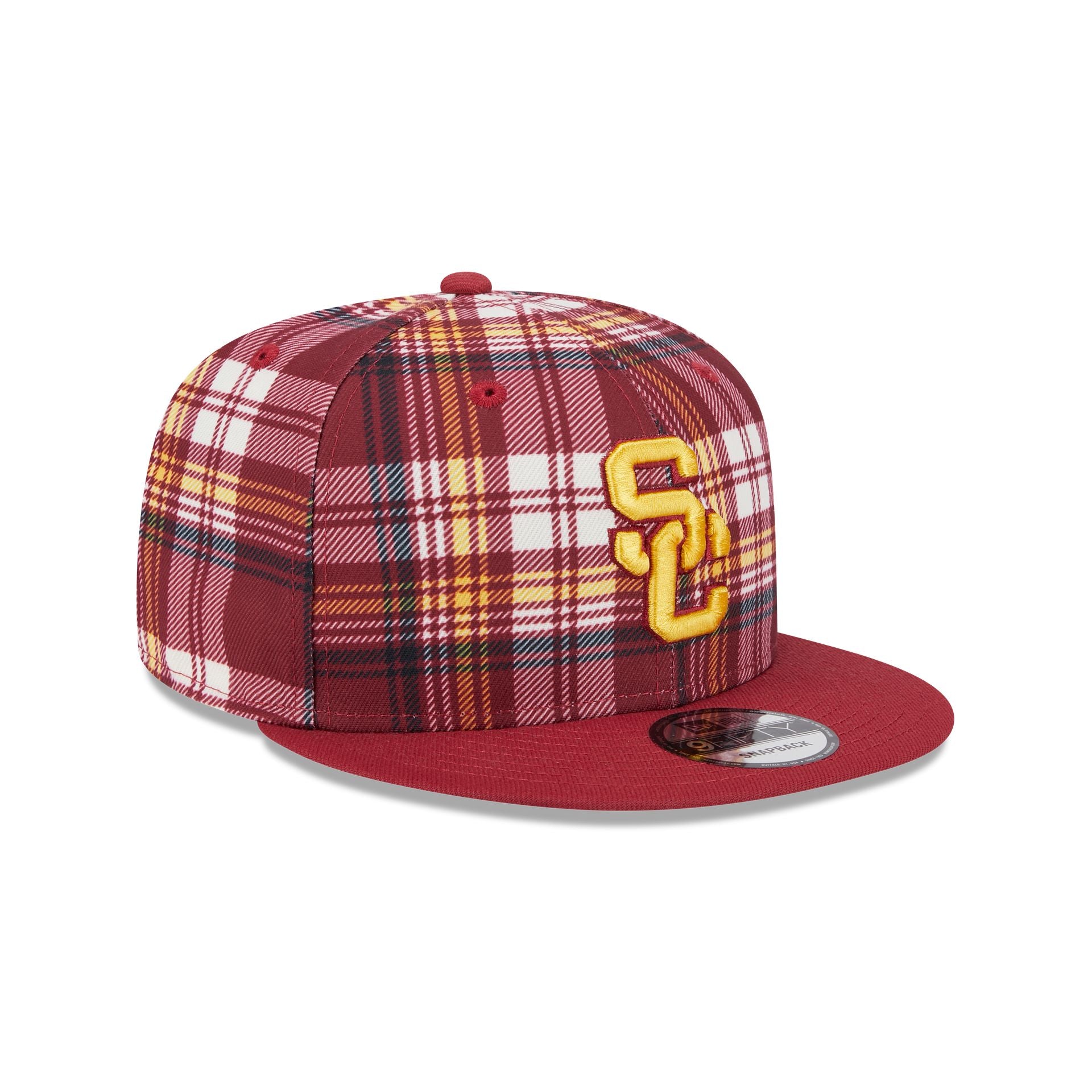 USC Trojans Plaid 9FIFTY Snapback Hat - Image 3