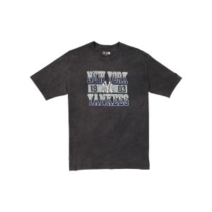 New York Yankees Oversized Washed Black T-Shirt