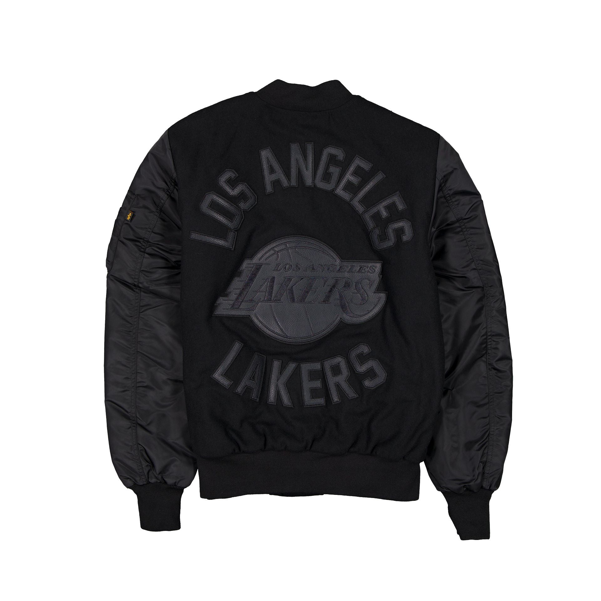 Alpha Industries x Los Angeles Lakers MA-1 Wool Varsity Jacket Black - Image 3