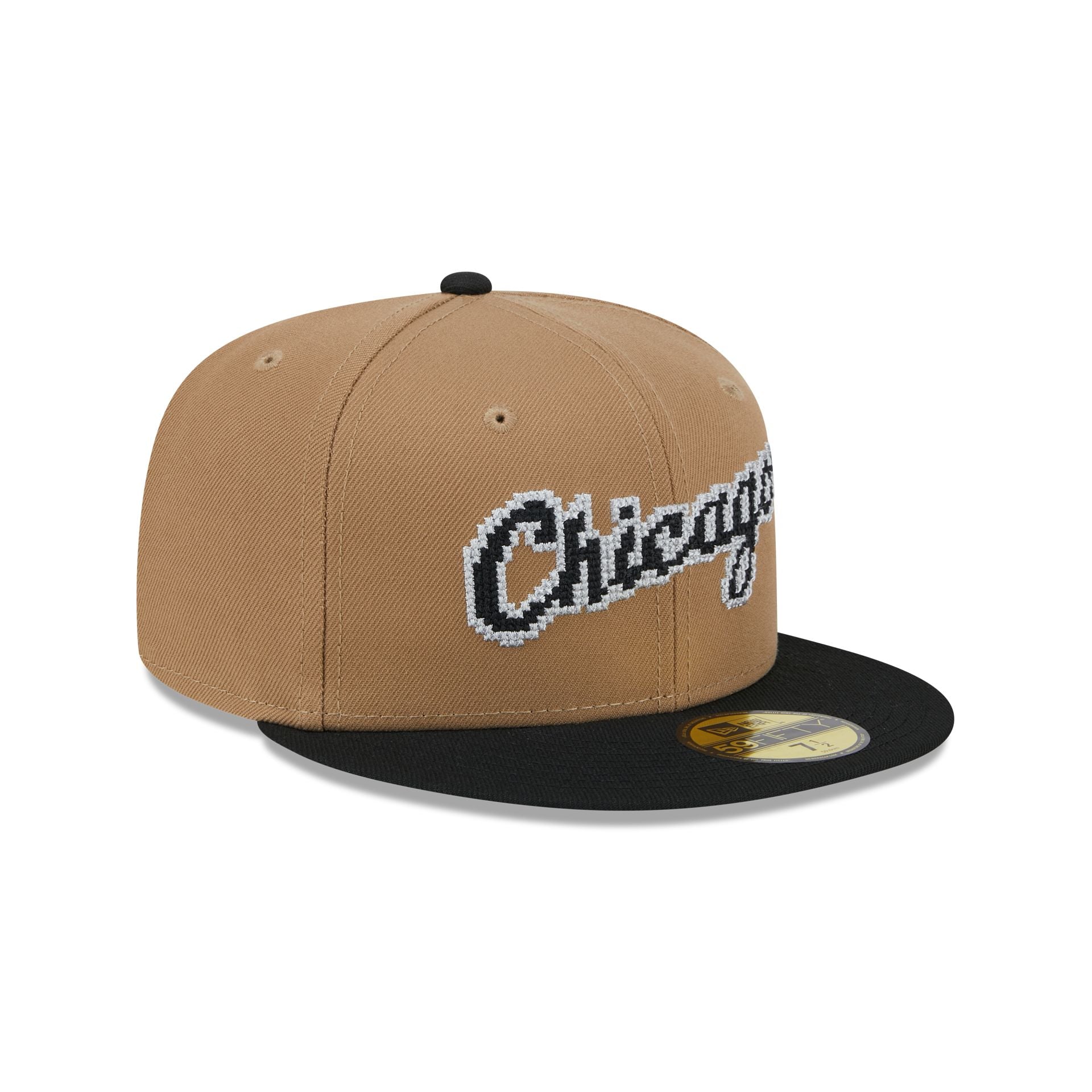 Chicago White Sox Classic 8-Bit Wordmark 59FIFTY Fitted Hat - Image 3