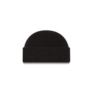New Era Cap Black Ribbed Skully Knit Beanie