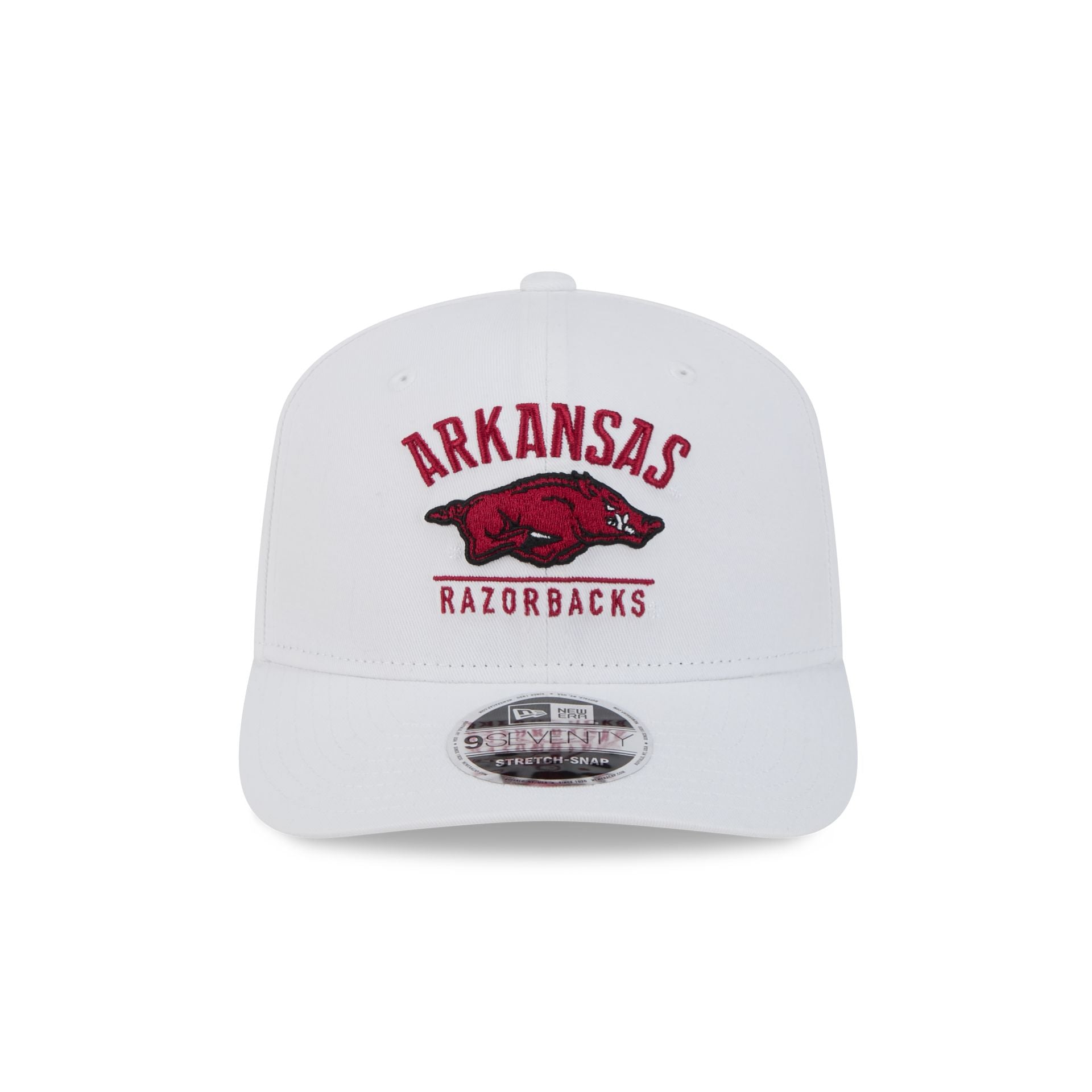 Arkansas Razorbacks Optic White 9SEVENTY Stretch-Snap Hat - Image 2