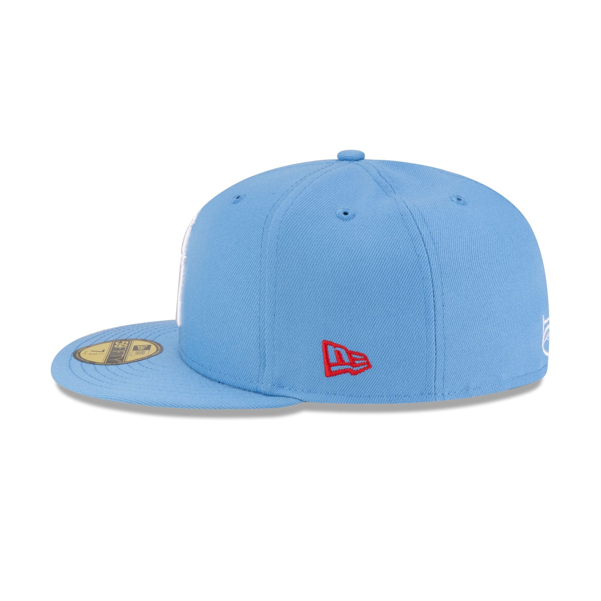 Oilers Basic Sky Blue 59FIFTY Fitted Hat - Image 4