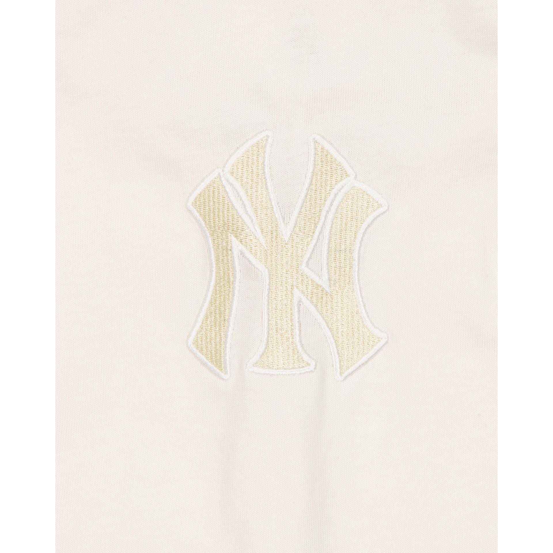 New York Yankees Off White Script Long Sleeve Rugby Shirt - Image 3