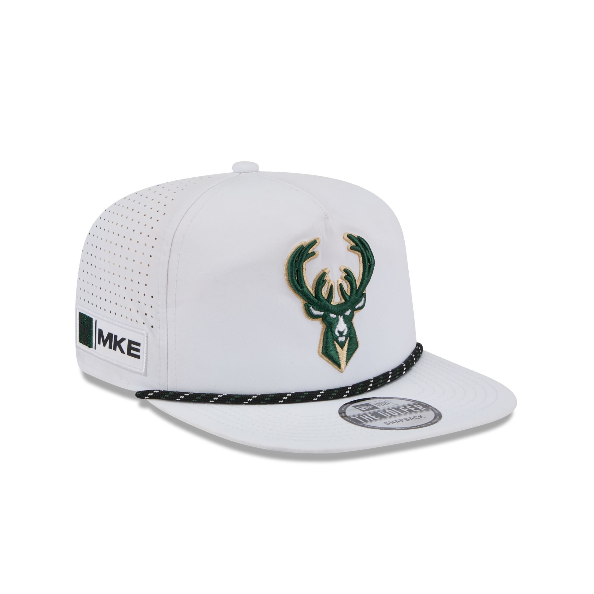 Milwaukee Bucks Optic White Performance Rope Golfer Hat - Image 3