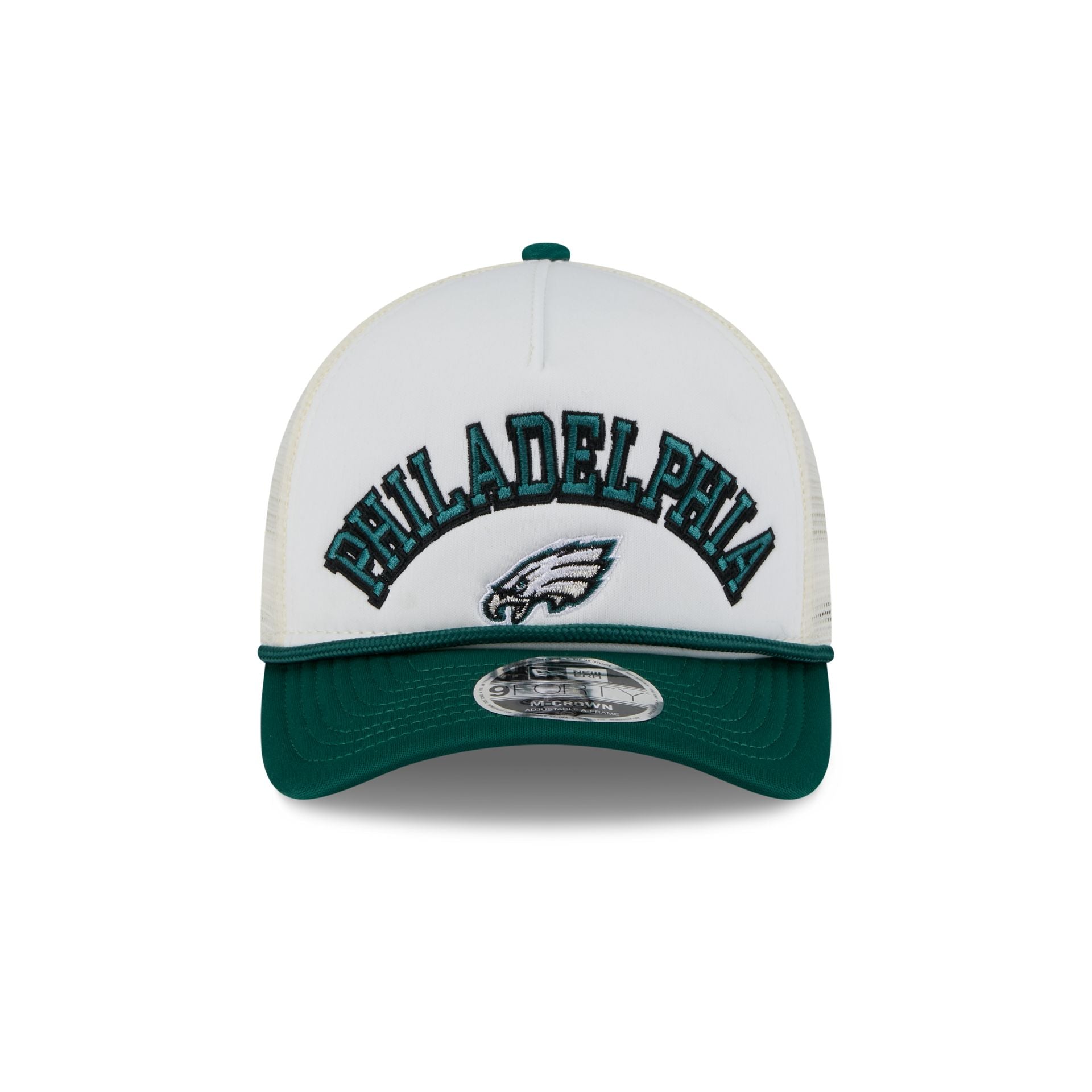 Philadelphia Eagles Chrome Arch 9FORTY M-Crown A-Frame Trucker Hat - Image 2