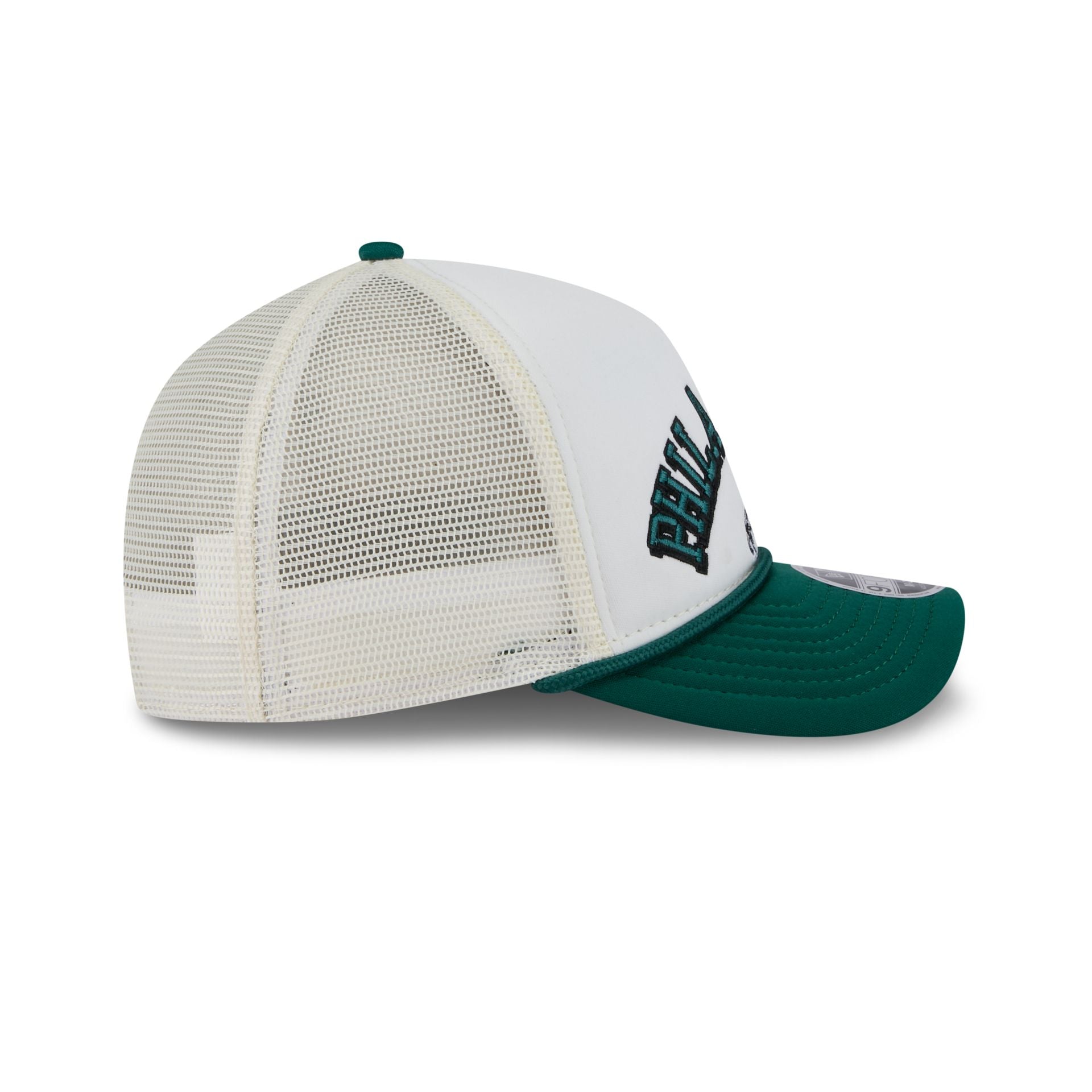 Philadelphia Eagles Chrome Arch 9FORTY M-Crown A-Frame Trucker Hat - Image 5