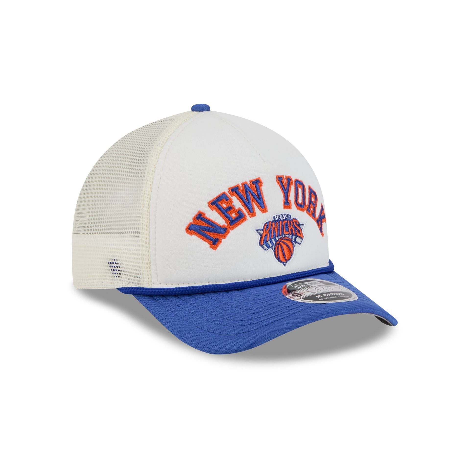 New York Knicks Chrome Arch 9FORTY M-Crown A-Frame Trucker Hat - Image 3