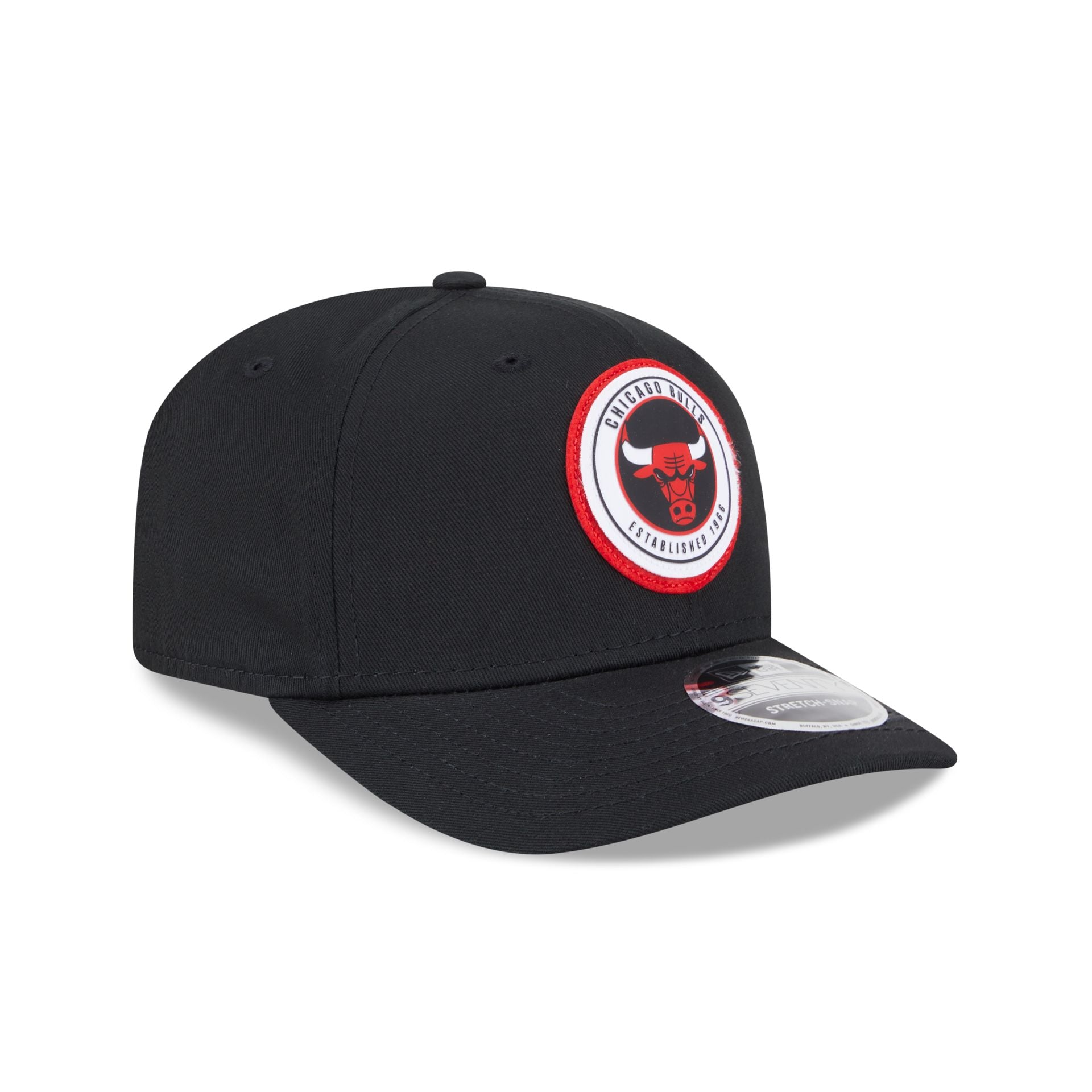 Chicago Bulls Circle Patch 9SEVENTY Stretch-Snap Hat - Image 3