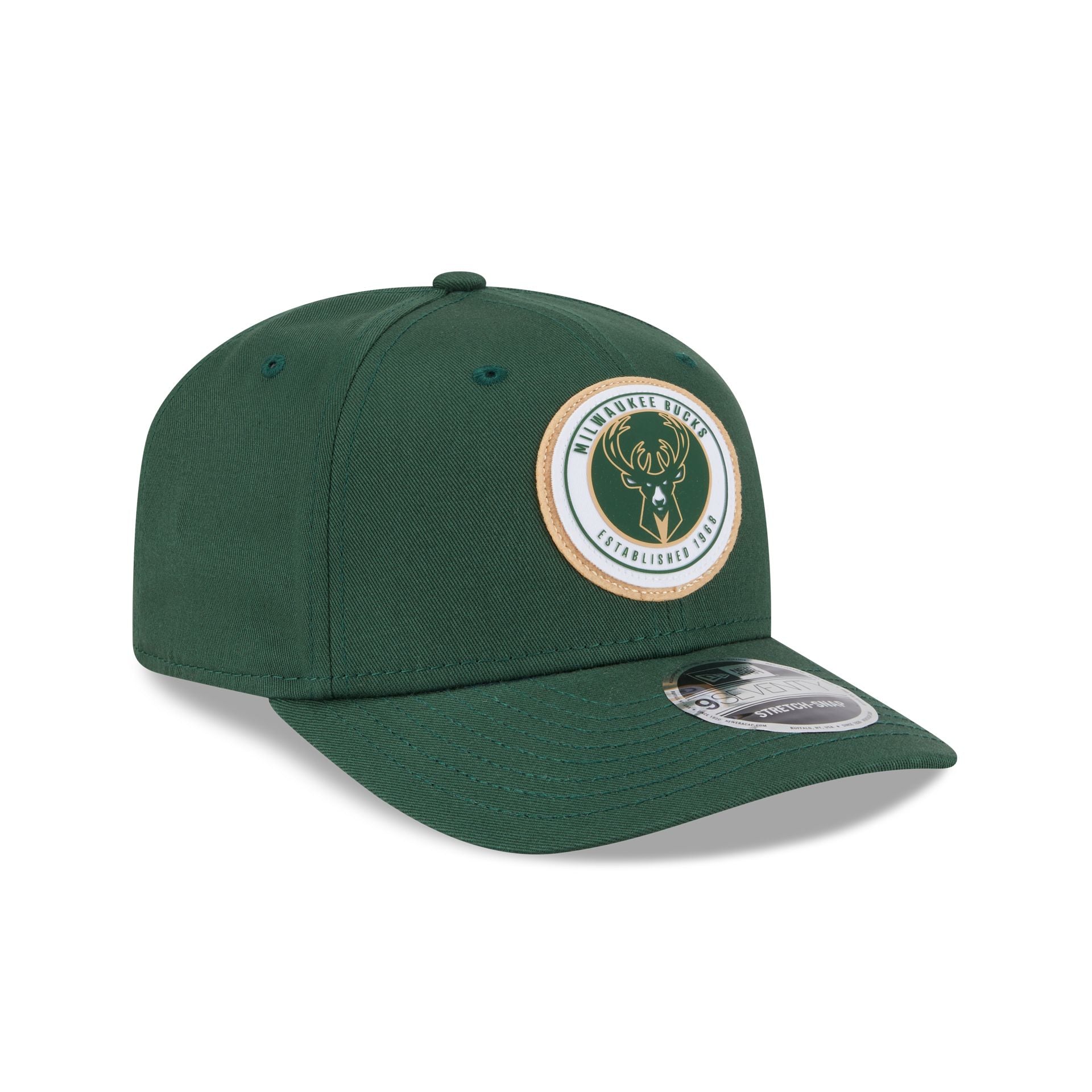 Milwaukee Bucks Circle Patch 9SEVENTY Stretch-Snap Hat - Image 3