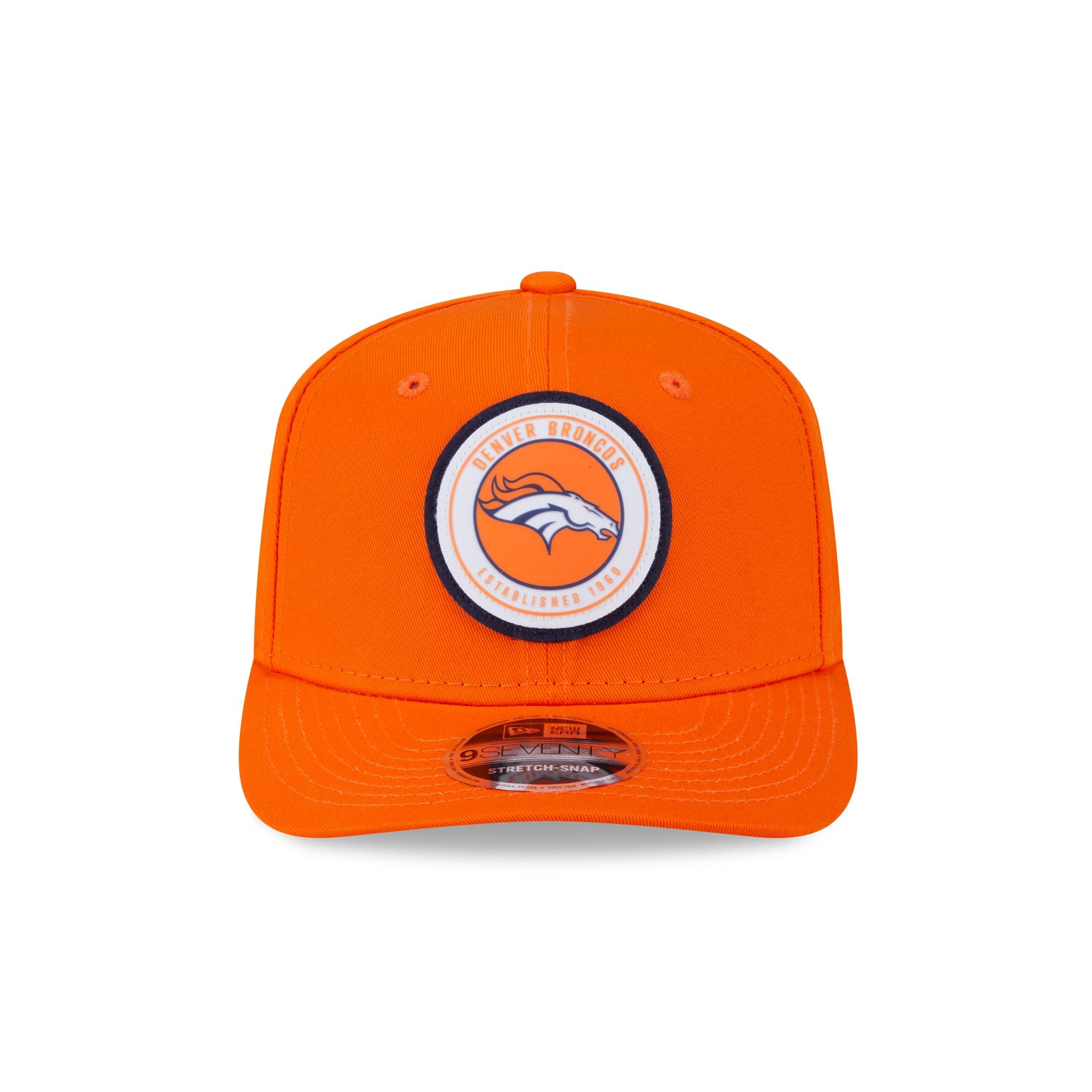 Denver Broncos Circle Patch 9SEVENTY Stretch-Snap Hat - Image 2