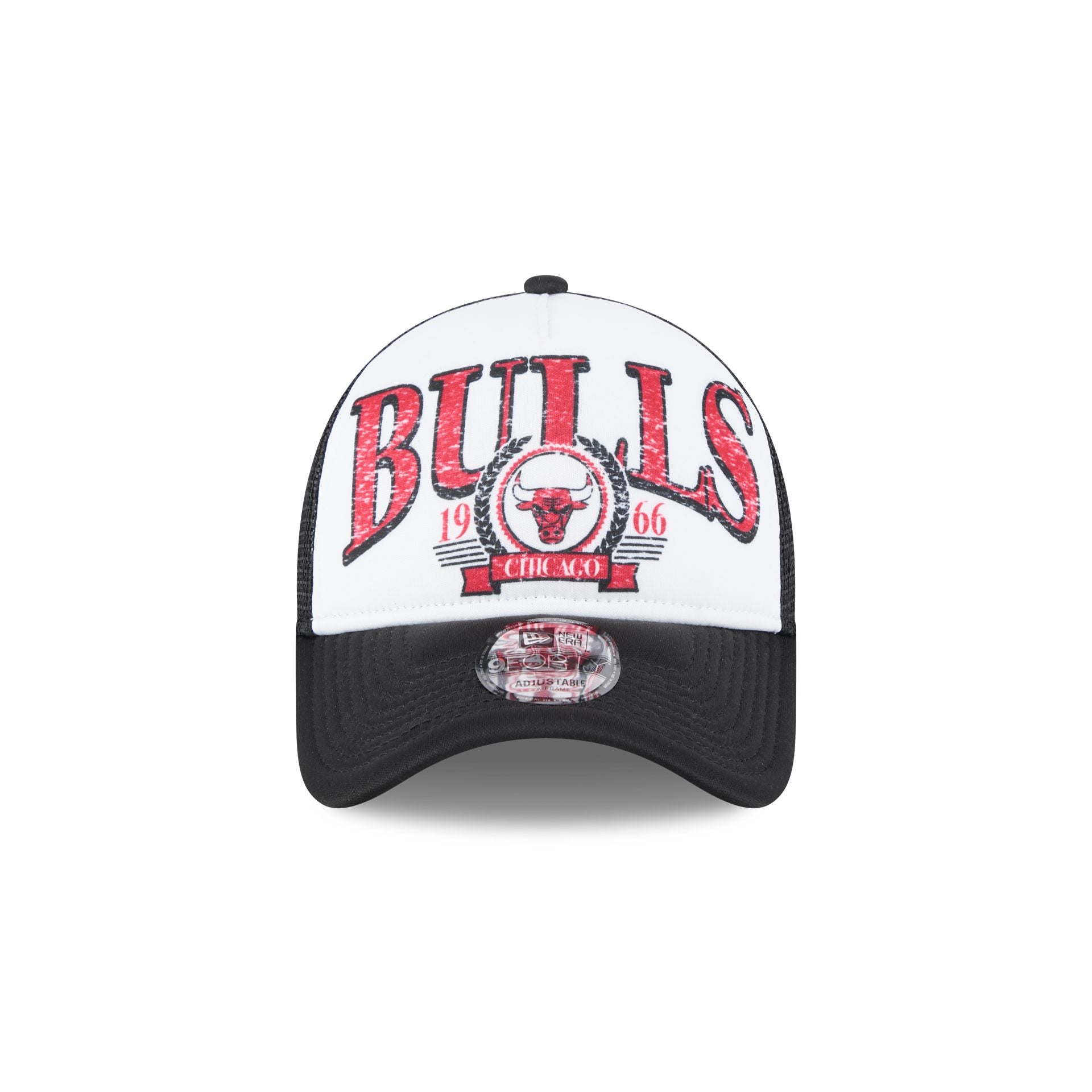 Chicago Bulls Distressed 9FORTY A-Frame Trucker Hat - Image 2