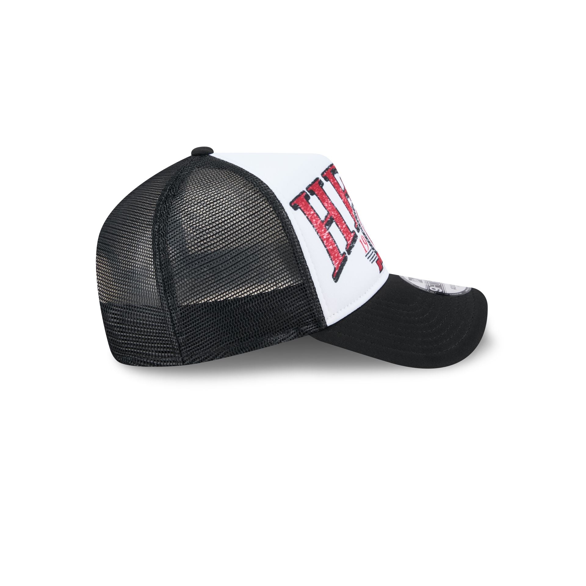 Miami Heat Distressed 9FORTY A-Frame Trucker Hat - Image 5