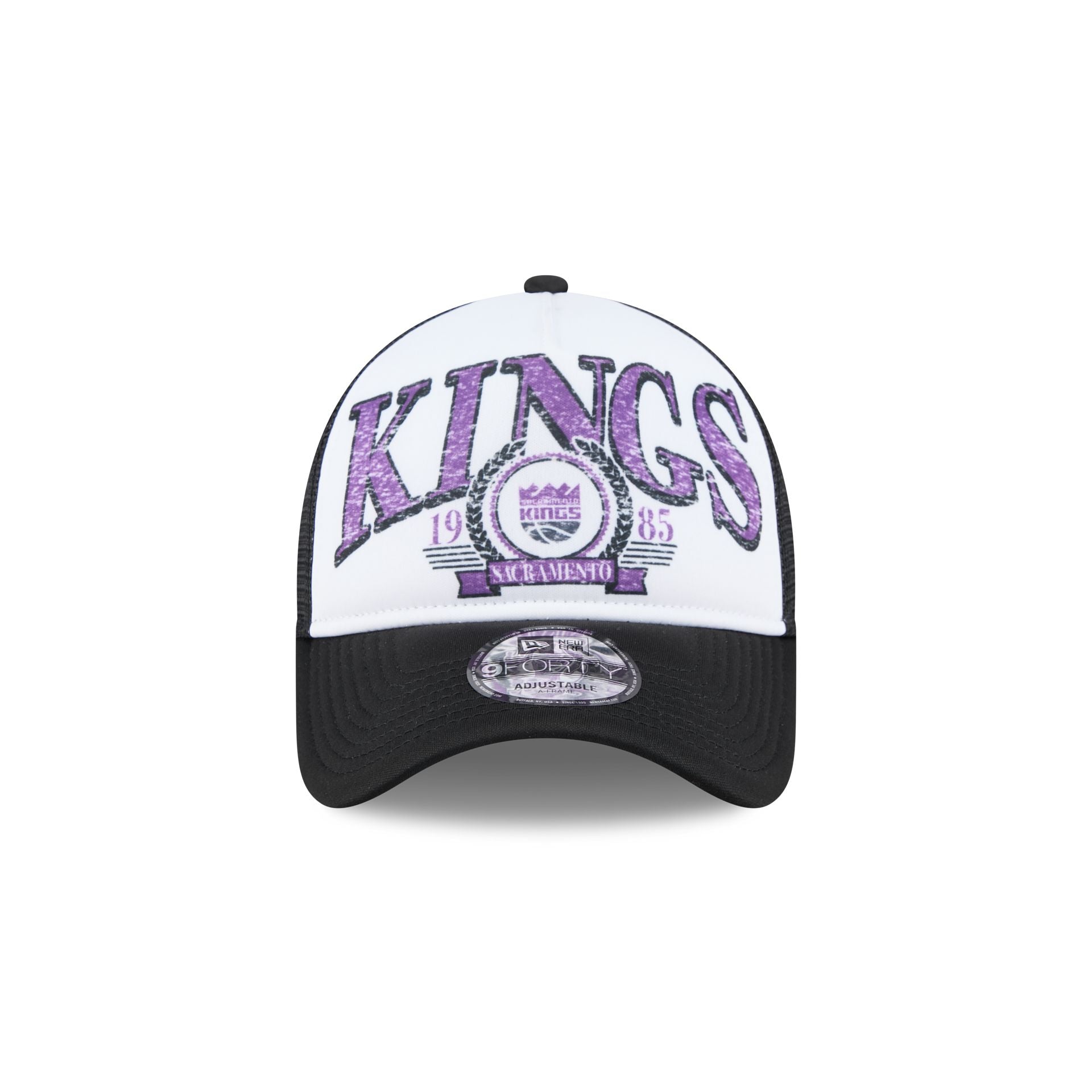 Sacramento Kings Distressed 9FORTY A-Frame Trucker Hat - Image 2