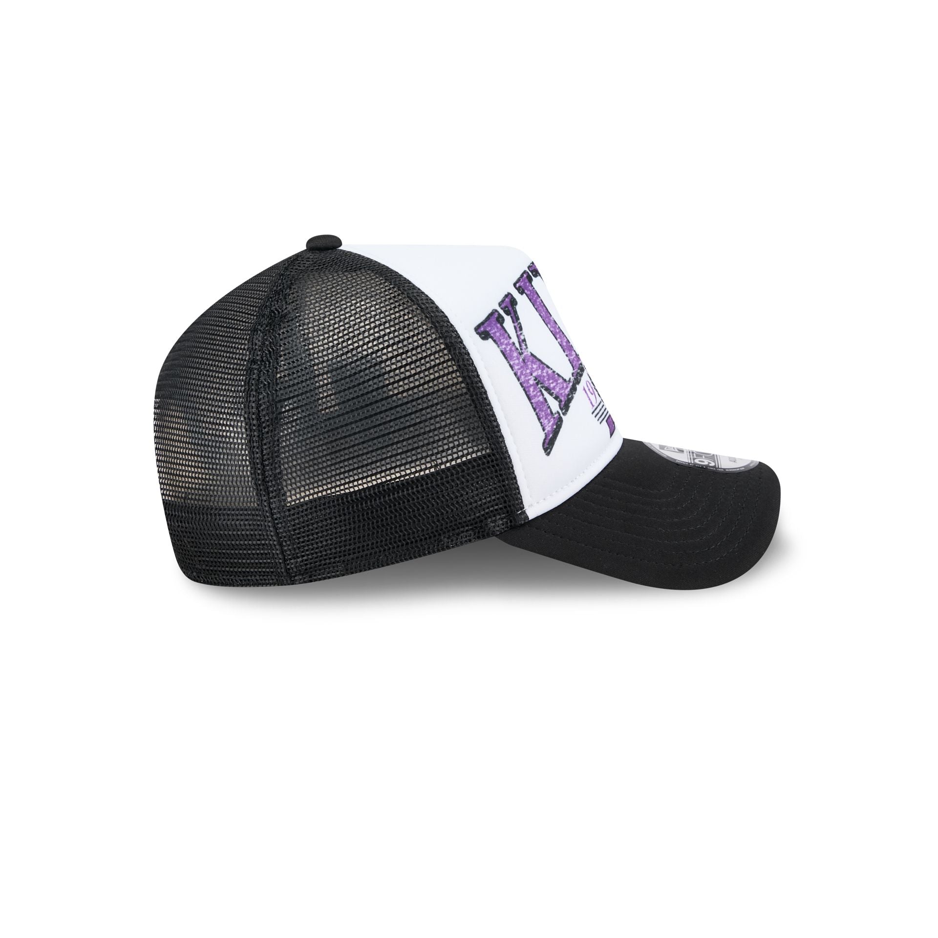 Sacramento Kings Distressed 9FORTY A-Frame Trucker Hat - Image 5