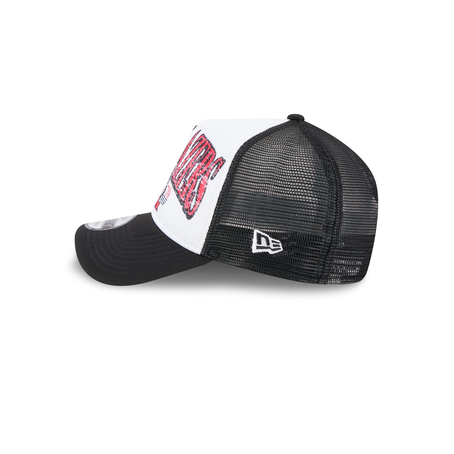 Portland Trail Blazers Distressed 9FORTY A-Frame Trucker Hat - Image 4